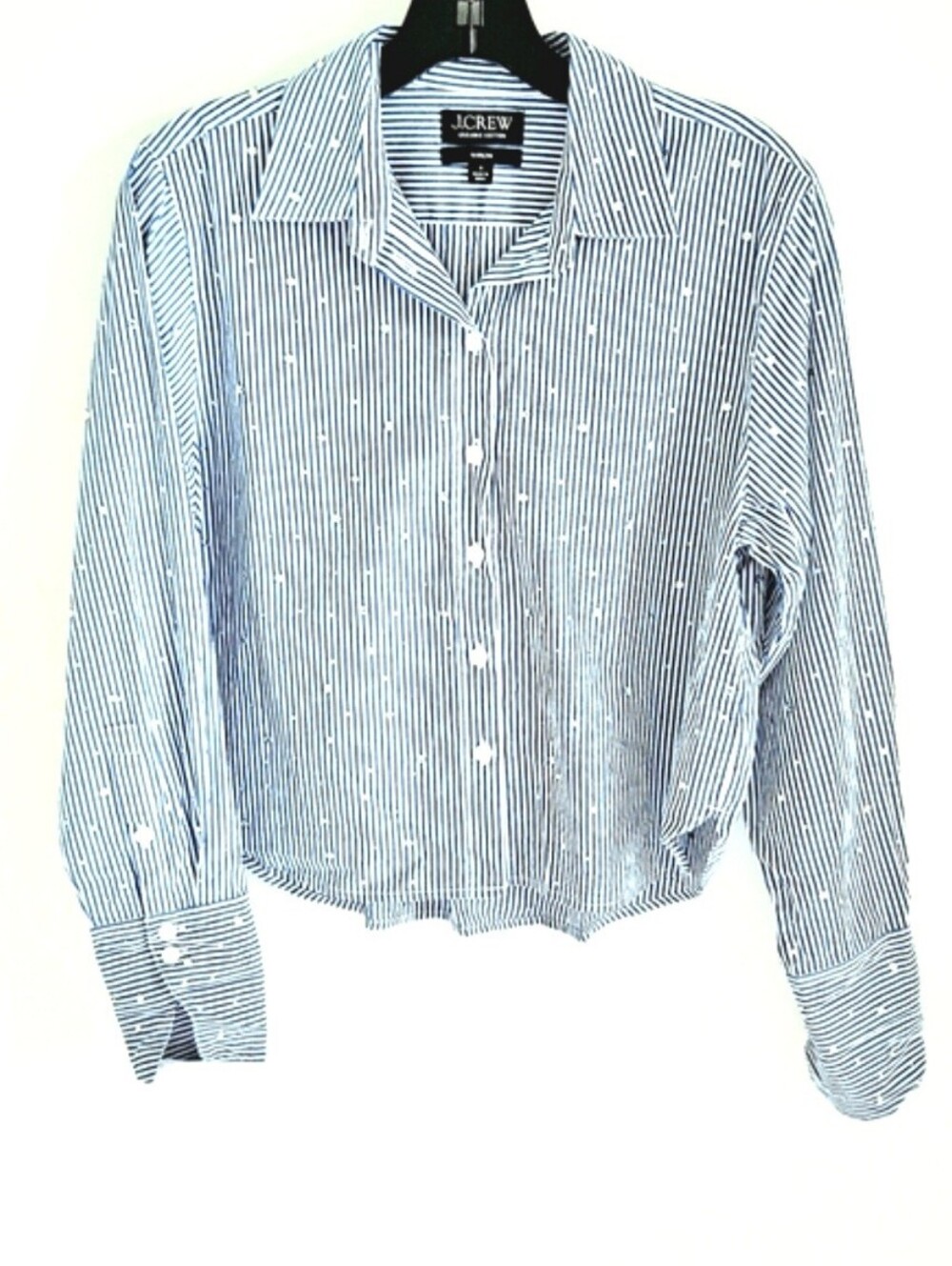 J Crew Garcon Gem Stripe Button Down Top Organic Cotton